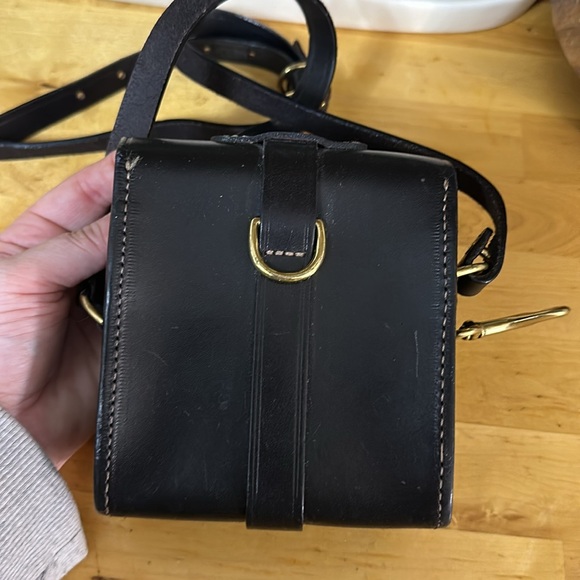 Vintage Joan & David Small Leather Crossbody Chocolate Brown - Picture 3 of 6